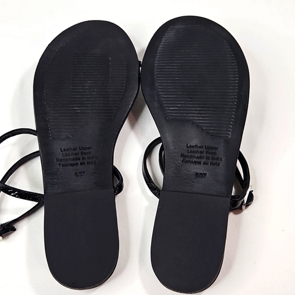 Jeffrey Campbell Black LLC FLAT TOE RING Sandals Size 6 NWT - Picture 6 of 8